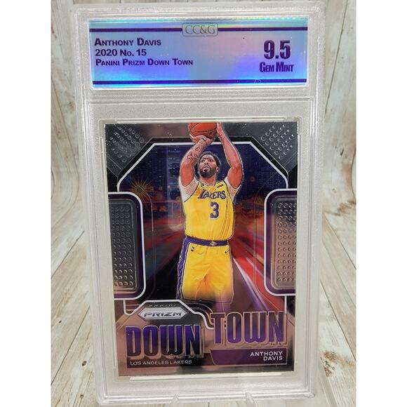 2020-21 Panini Anthony Davis Downtown Silver Prizm Insert #15 LA Lakers CCG 9.5 - Picture 1 of 5